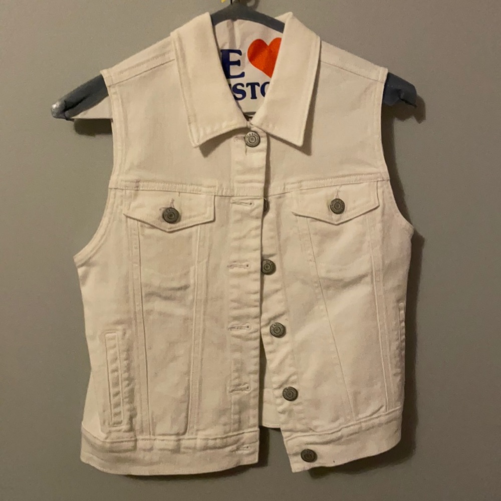 White Denim Jean Vest